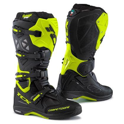 Bottes Cross Tcx Boots Comp Evo Michelin Noir Jaune Fluo Motoblouz