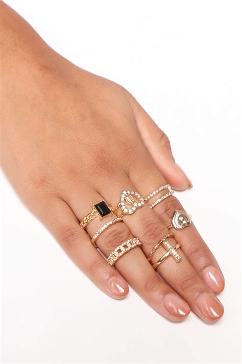 Set Me Free Ring Set Gold Fashion Nova Jewelry Fashion Nova