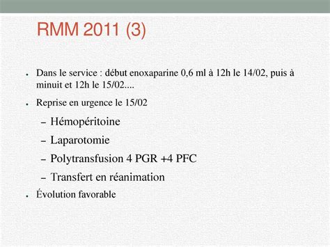 Quand la gestion des anticoagulants peut mener à la catastrophe ppt