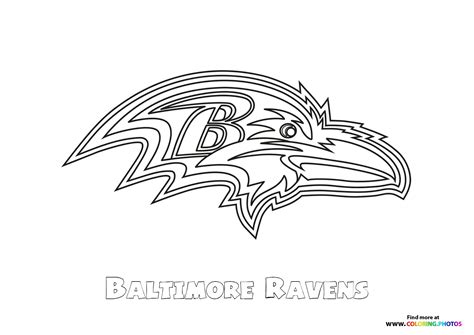 Baltimore Ravens NFL logo - Coloring Pages for kids