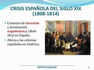 LA CRISIS ESPAÑOLA DEL SIGLO XIX PPT