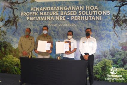 Perhutani Perhutani Dan PT Pertamina Tandatangani HOA Proyek Nature