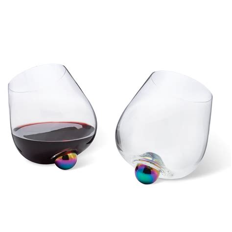 The Rotating Self Aerating Wine Glasses Hammacher Schlemmer