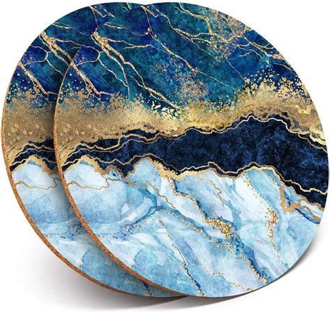 Destination Vinyl Ltd Great Coasters Set Of Round With Marbled