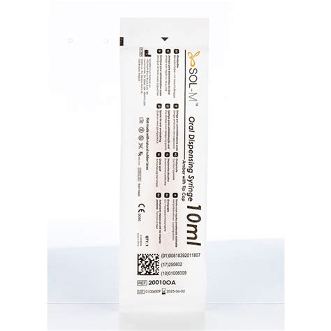 Sol M Oral Syringe Color Amber Needle Gauge 10 ML First Aid And