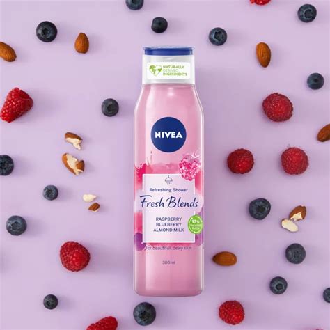 NIVEA Fresh Blends Żel pod Prysznic o Zapachu Malina i Borówka 300ml