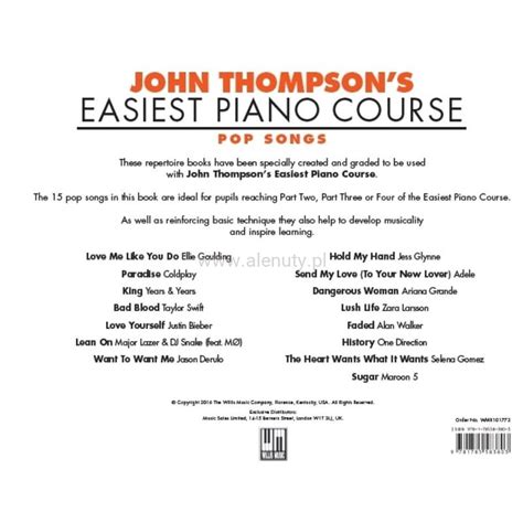 John Thompson S Easiest Piano Course Pop Songs Atwe Nuty Na