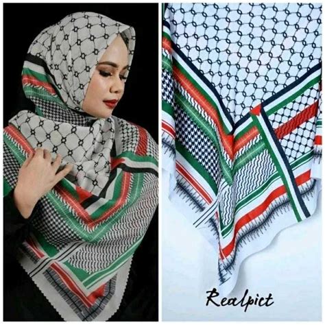 Jual Jilbab Segiempat Voal Palestina Palestine Square Cm Cm