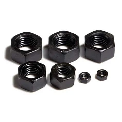 Industrial Grade Black Oxide Hex Nuts Rust Resistant Black Nuts And