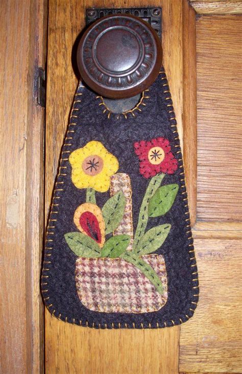 Flower Basket Door Hanger Pattern Etsy Felted Wool Crafts Penny