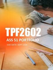 Complete Guide For Tpf Portfolio Content Assessment Course Hero