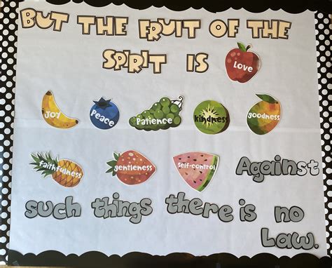 Fruit Of The Spirit Bible Verse Bulletin Board Made By Teachers