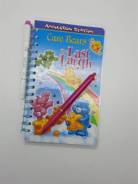 Care Bears The Last Laugh Upcycled Vhs Journal Spiral Notebook