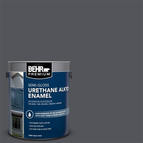 Behr Premium Gal N Orion Gray Urethane Alkyd Semi Gloss Enamel