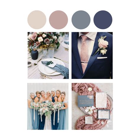 Dusty Blue + Dusty Rose Wedding Moodboard • Alexa Kay Events