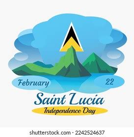 Vector Illustration Saint Lucia Independence Day Stock Vector Royalty