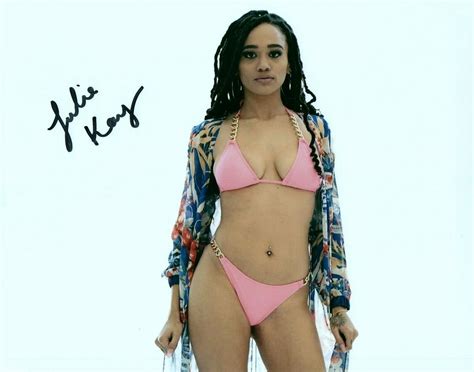 Julie Kay Sexy In Pink Bikini Adult Model Signed 8x10 Photo COA Proof