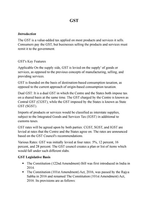 Gst Notes Pdf 3