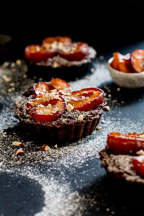 Roasted Plum Chocolate Frangipane Tarts The Brick Kitchen