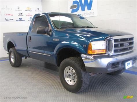 2000 Island Blue Metallic Ford F250 Super Duty Xlt Regular Cab 4x4 48194182