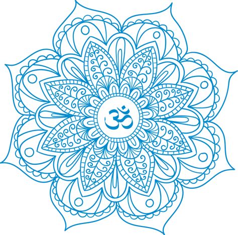 Mandala Coloring Book Om Meditation Om Png Download 626619 Free