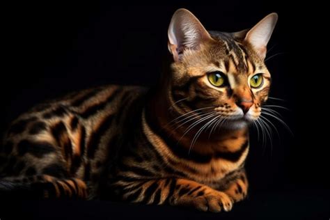 Premium AI Image | A cat with black and orange stripes on its face