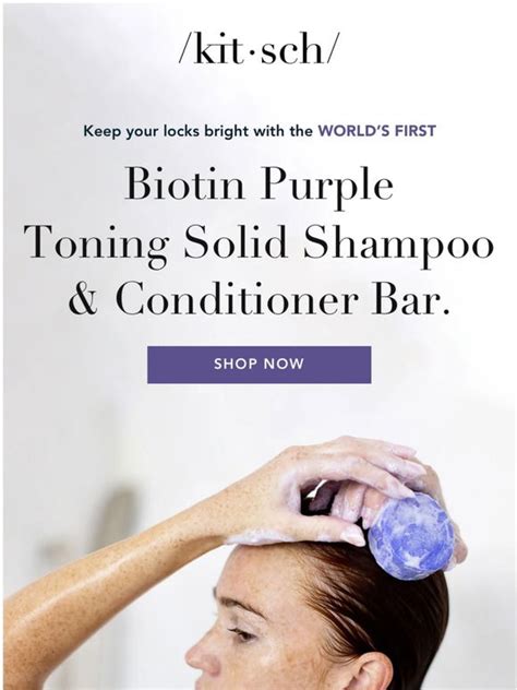 Kitsch New Drop The Worlds First Biotin Purple Toning Solid Shampoo