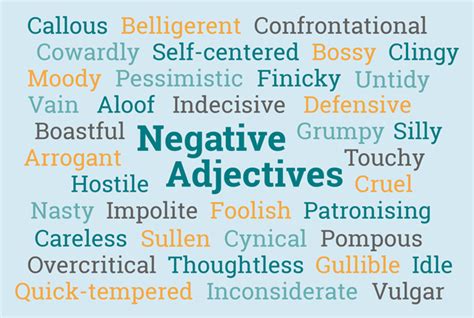 The Ultimate List Of Negative Adjectives