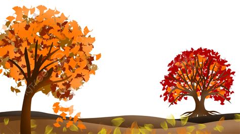 Illustration Of Beautiful Autumn Trees Autumn Trees Autumn Fb Png