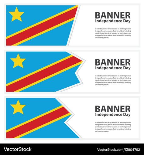 Democratic Republic Of The Congo Flag Banners Vector Image