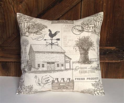 Farm Pillow Cover Farmhouse Pillow Cover Etsy