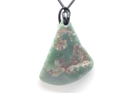 Gemma Green Guatemala Jadeite Jade Pendant. Simple cut and tumbled