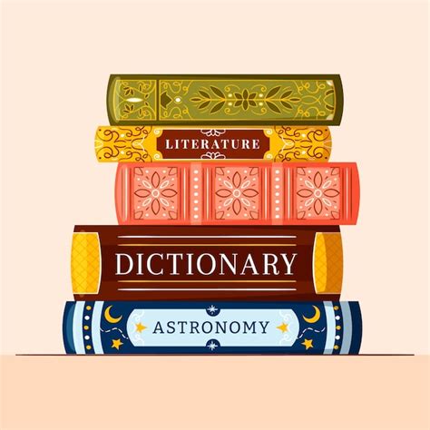 Ручной обращается плоский дизайн стопки книг | Бесплатно векторы