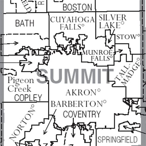 Map Of Summit County Ohio Maping Resources ACB