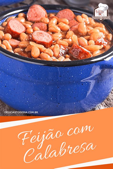 Feijão Calabresa E Bacon Fácil De Fazer E Muito Saboroso