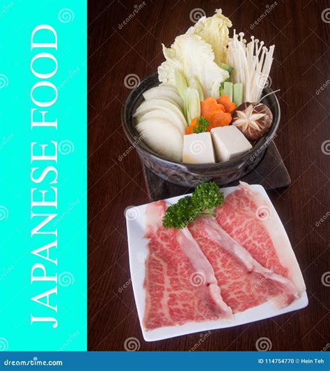 Japanese Cuisine Hot Pot On The Background Stock Photo Image Of Healthy Shabu 114754770