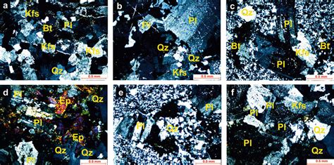 Cross Polarised Transmitted Light Photomicrographs Of Representative