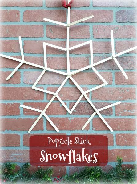 Popsicle Stick Snowflakes - Clever Housewife