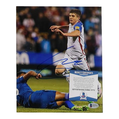 Christian Pulisic Signed Team Usa X Photo Beckett Pristine Auction