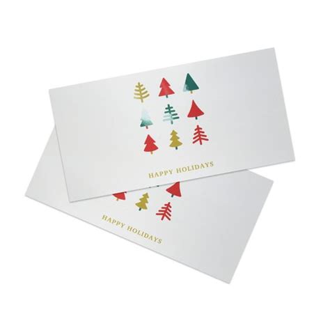 Folded Christmas Cards With Spot Uv Varnish Dl Landscape Long Side