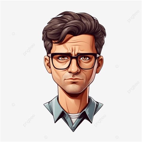 Un Dibujo De Hombre Con Gafas Y Corbata Que Dice Que Es Real Png