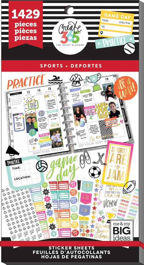 Happy Planner Sticker Value Pack-Sports, 1429/Pkg - Walmart.com