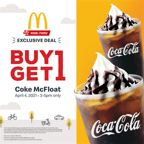 McDonalds Ride Thru Deal Buy 1 Get 1 Coke McFloat Design De