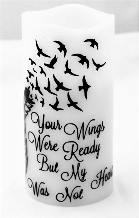 Memorial Candle Your Wings Were Ready But My Heart Was Not Etsy