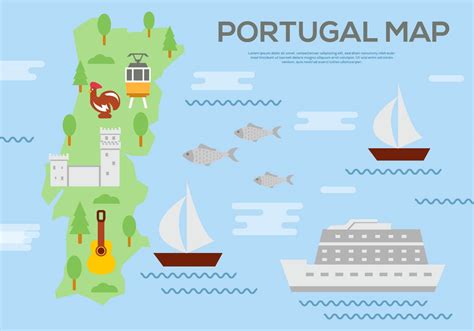 Free Portugal Map Vector 157861 Vector Art at Vecteezy