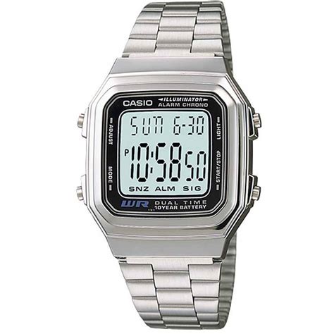 Casio A178WA 1A Mens Illuminator Stainless Steel Watch WatchLocker