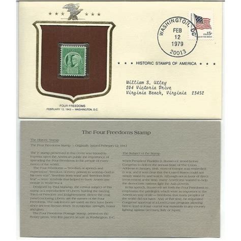 Historic Stamps Of America Four Freedoms Stamp 1979 On Ebid