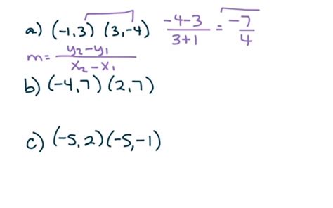 Solved Find The Slope Of The Line Passing Through Each Of The Following