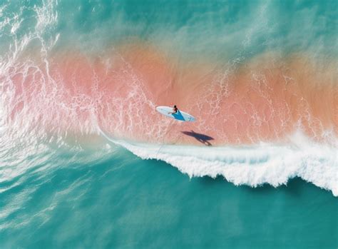 Vue A Rienne Des Grandes Vagues Et De L Oc An Bleu Turquoise Nusa