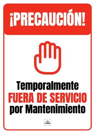 Carteles Editables De Fuera De Servicio Y No Funciona Para Imprimir